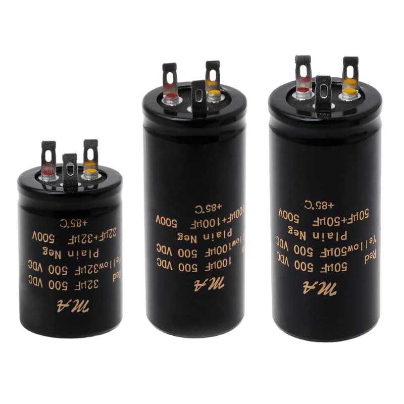 High-Performance Dual Electrolytic Capacitor | 500V 100+100µF | Amplifier & Audio Upgrade - Thumbnail 2