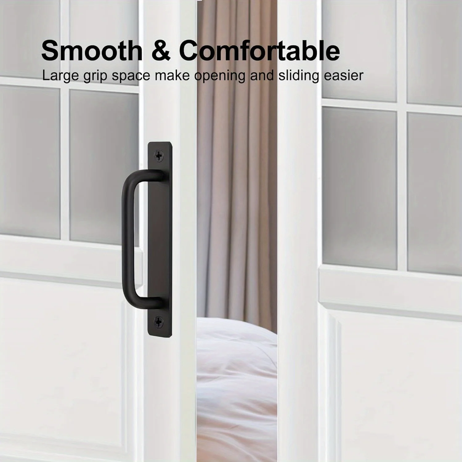 Barn Door Handles | 2-Pack with Hardware | 150mm Hole Center Sliding Cabinet Pulls - Thumbnail 6
