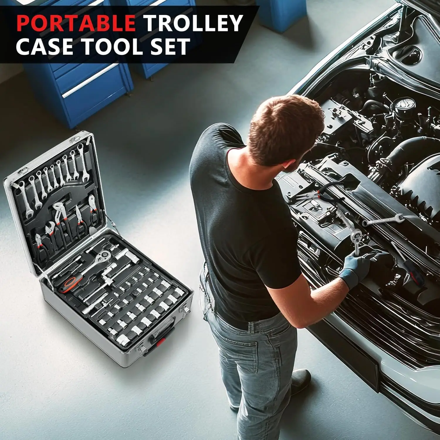 799-Piece Professional Tool Set | Socket Wrenches & Hand Tools | Rolling Case for Home Repair - Thumbnail 5