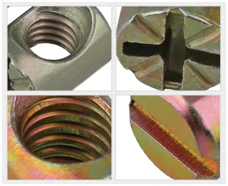 M8 Barrel Bolts & Cross Dowel Nuts | 10pcs Phillips Horizontal Hole | For Furniture & Beds - Thumbnail 4