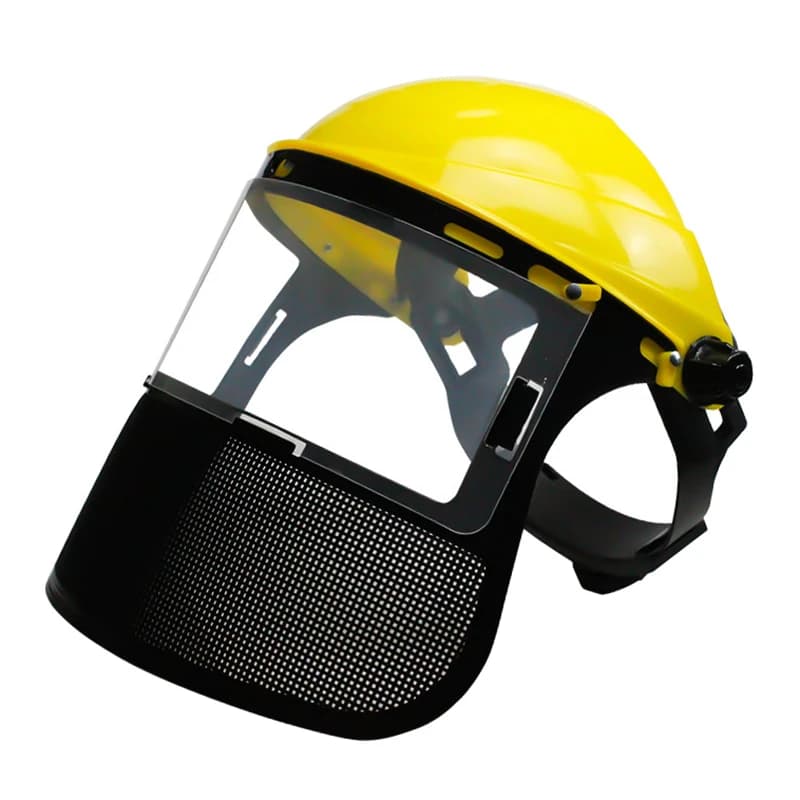 Safety Helmet | Full Face Mesh Mask Protection | Brush Cutter & Logging Work Gear - Thumbnail 5
