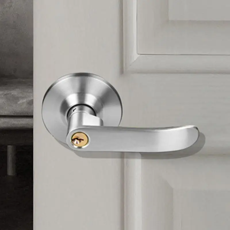 Three Bar Door Handle Lock Set | Silent Ball Lock with 3 Keys | For Bedroom & Interior Doors - Thumbnail 7