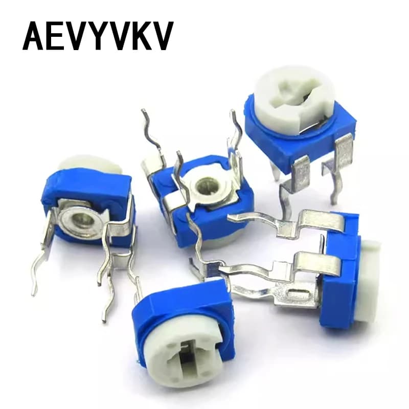 Trimmer Potentiometer Kit | 20-Piece RM065 Series | 100 Ohm to 1M Ohm Variable Resistors - Thumbnail 6