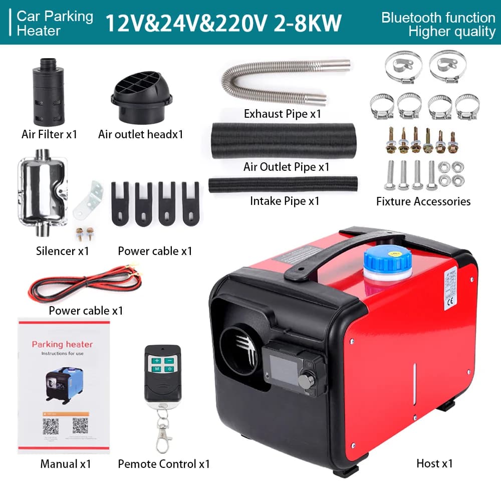 Diesel Air Heater | 2-8KW Output | 12V/24V/220V Multi-Voltage | For Trucks & Motorhomes - Thumbnail 5