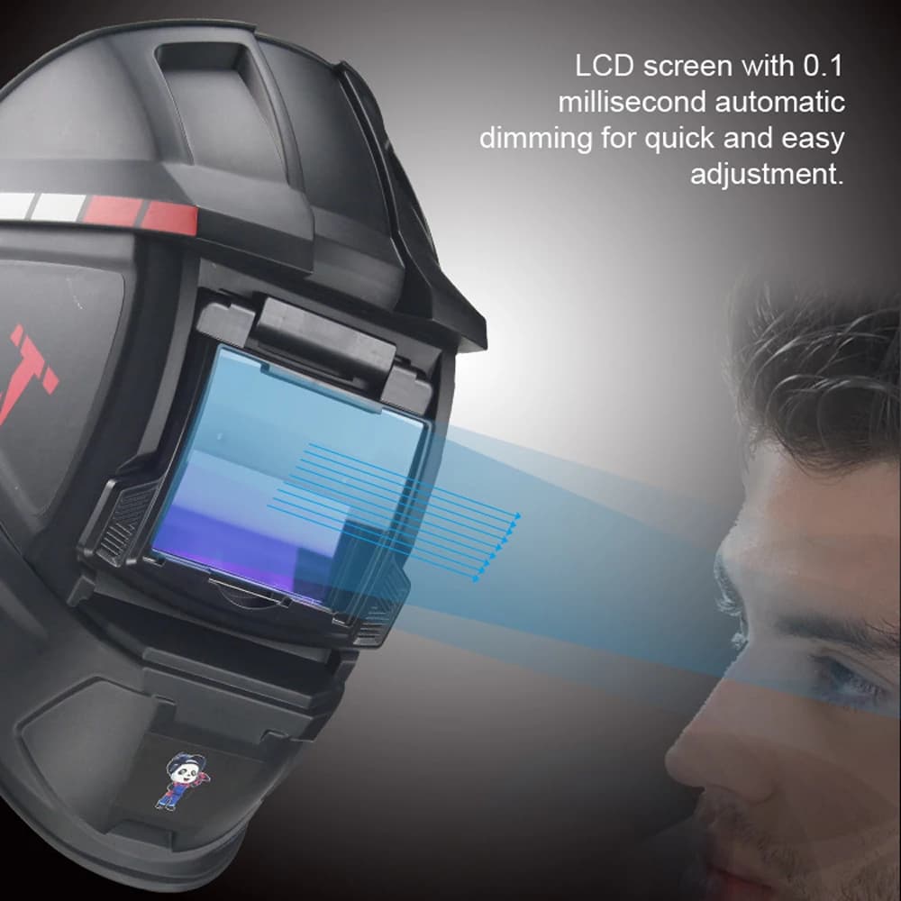 Auto-Darkening Welding Helmet | True Color View | Solar-Powered Lens - Thumbnail 4