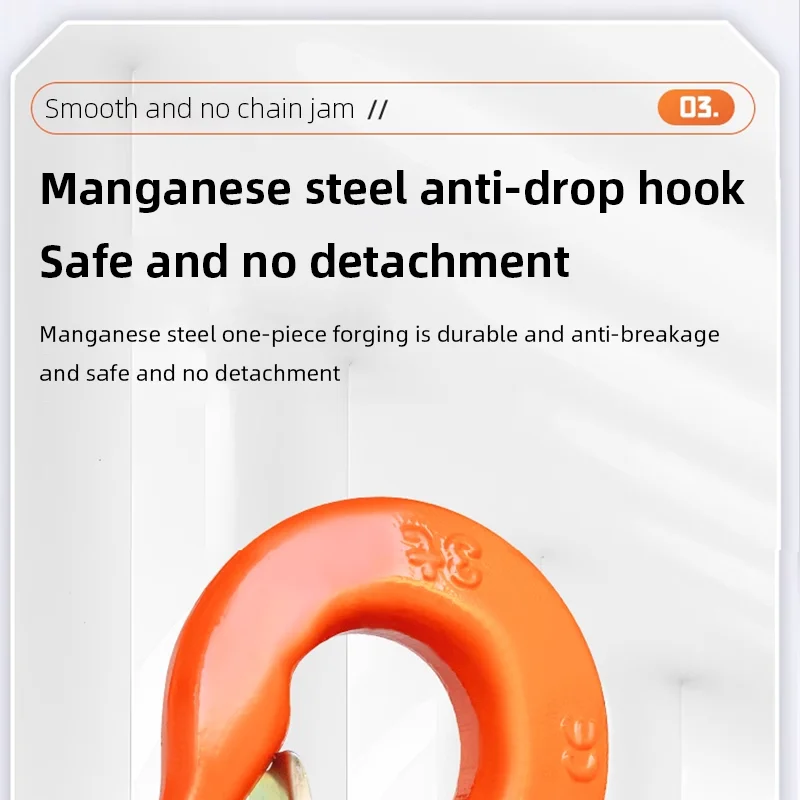 2 Ton Ratchet Chain Hoist | Manual Pulley Block | Wire Rope Tensioner - Thumbnail 5