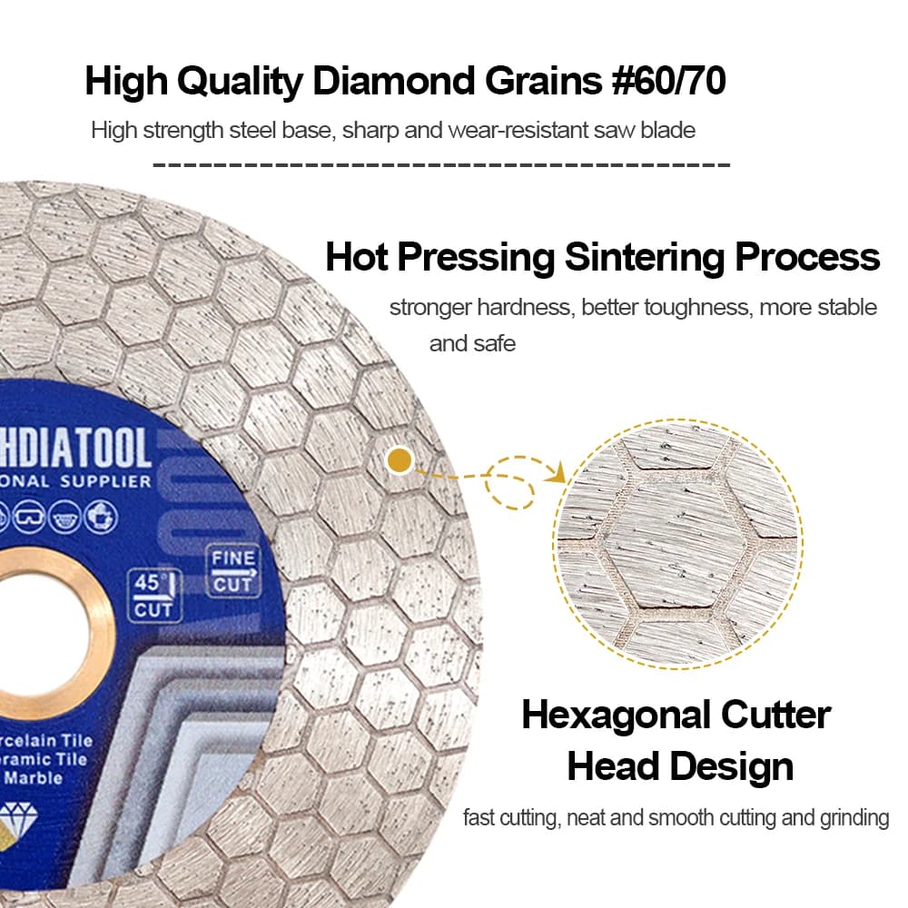 5-Inch Diamond Saw Blade Set | Double-Sided Cutting Disc for Tile & Marble | Premium Grinding Wheel - Thumbnail 5