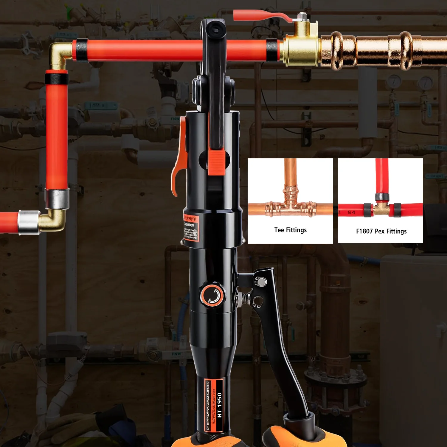 PEX Crimping Tool | 1/2 Hydraulic Copper Press Fitting System - Thumbnail 3