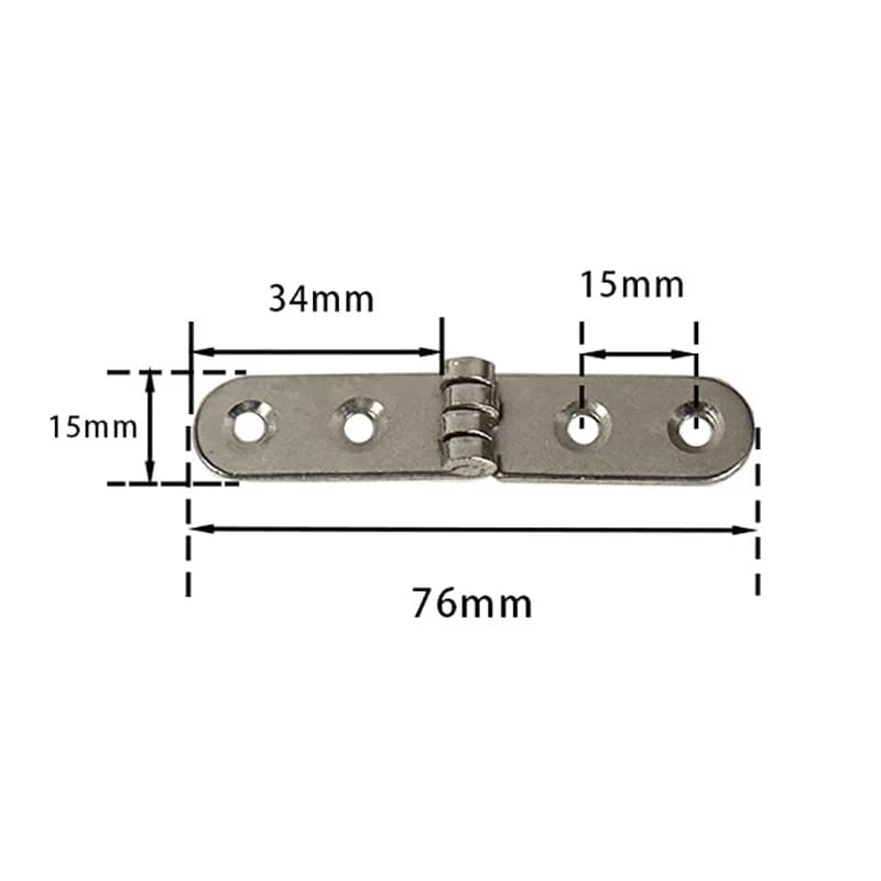 180 Degree Foldable Hinge | Screw-On Flap Hinge | For Sewing Machine Cabinets & Furniture - Thumbnail 6