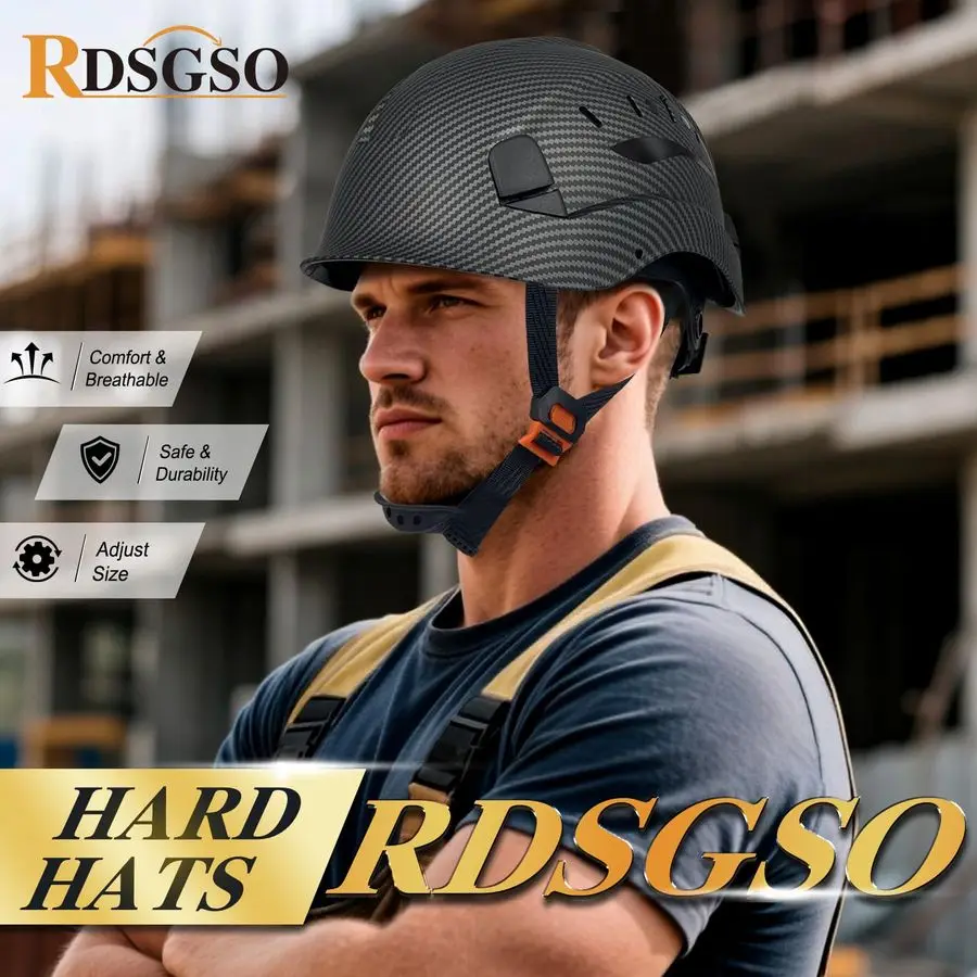 Industrial Hard Hat | 6-Point Suspension & Adjustable Vents | Construction & Outdoor Work - Thumbnail 5