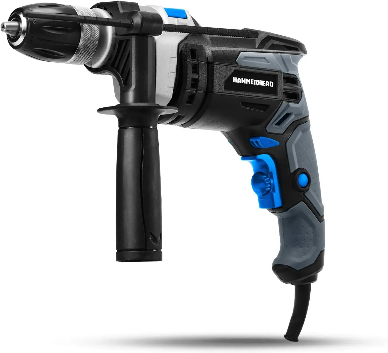 7.5-Amp 1/2 Hammer Drill | Variable Speed for Heavy-Duty DIY & Construction - Thumbnail 2