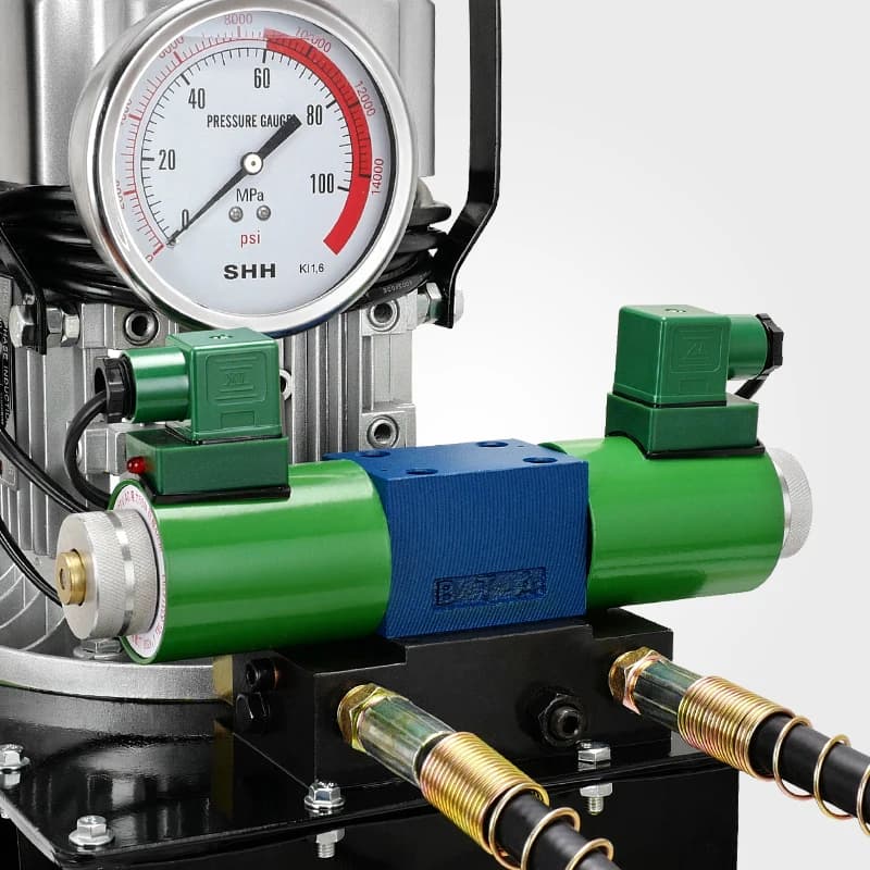 Electric Hydraulic Pump | ZCB-700AB-2 Model | High-Pressure Double-Action System with Solenoid Valve - Thumbnail 4