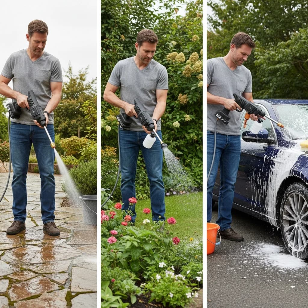 Cordless Electric Pressure Washer | 20V Lithium Battery Powered | Compatible with Makita Tools - Thumbnail 3