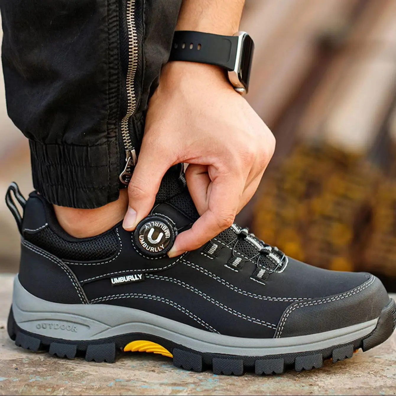 Safety Shoes | Breathable Steel Toe Work Boots | Puncture & Smash Resistant for Outdoor Workshop - Thumbnail 3