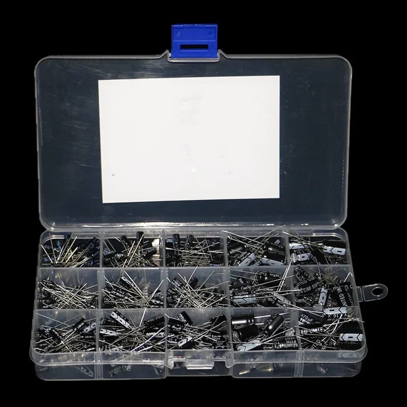 Capacitor Assortment Kit | 300-Piece Set | 16V-50V Range | 0.1uF to 470uF Values - Thumbnail 4
