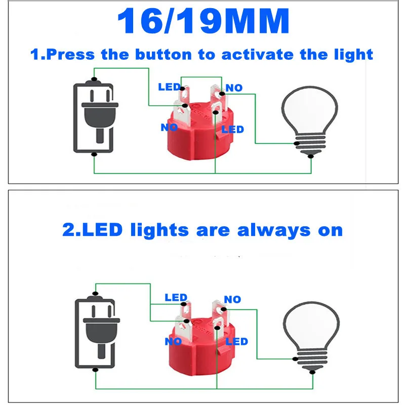 Heavy-Duty Waterproof Push Button Switch | 10A-20A High Current | 12V-24V Automotive & Industrial Grade - Thumbnail 5