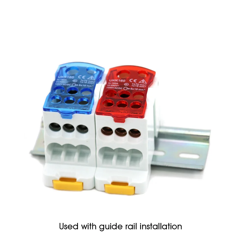 DIN Rail Terminal Block | 80-500A Power Distribution | Single-Pole Junction Box - Thumbnail 3