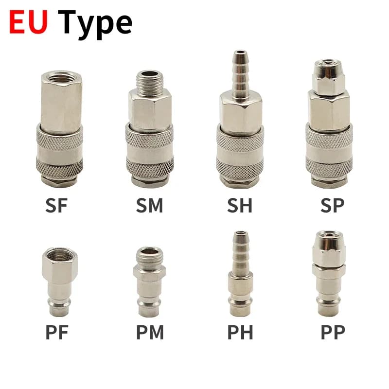 Quick-Release Air Fitting | High-Flow Pneumatic Coupling | Compressor Hose Connector - Thumbnail 2