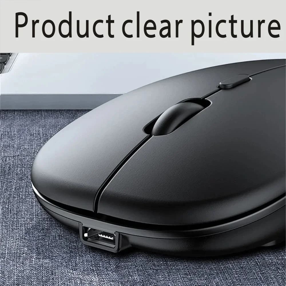 Ergonomic Gaming Mouse | Wireless Bluetooth & USB 2.4GHz | Silent Rechargeable Design for PC & Laptop - Thumbnail 7