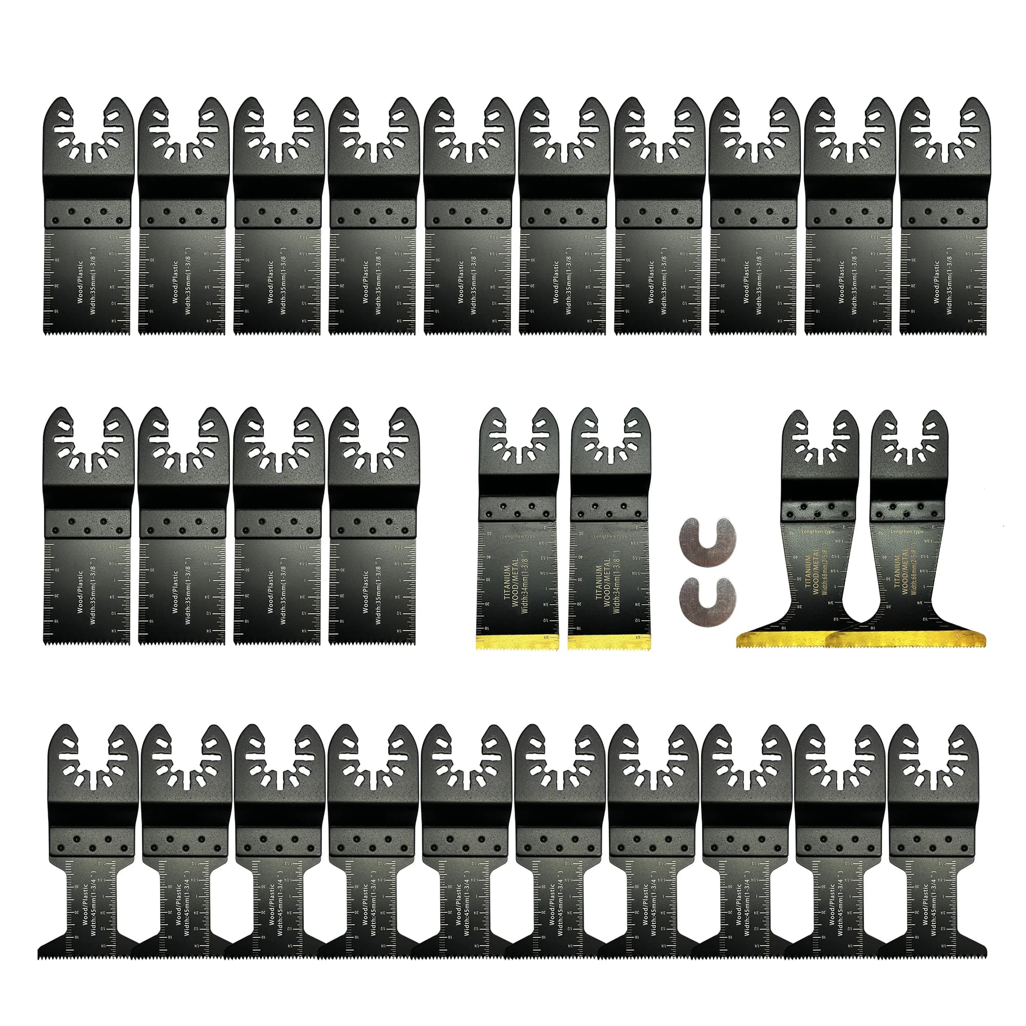 Professional Oscillating Tool Blade Set | 30-Piece Multi-Material Cutting Kit | Compatible with DeWalt, Milwaukee, Makita - Thumbnail 2