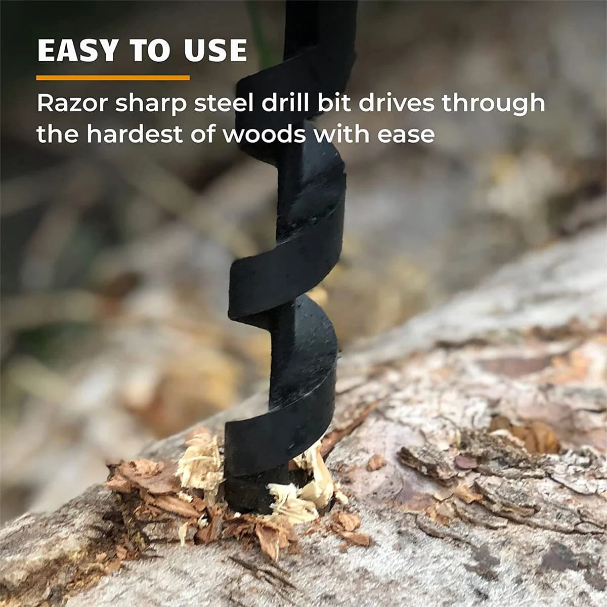 Hand Auger Drill | Carbon Steel Survival Tool | Manual Wood Punch & Self-Tapping Bit - Thumbnail 2