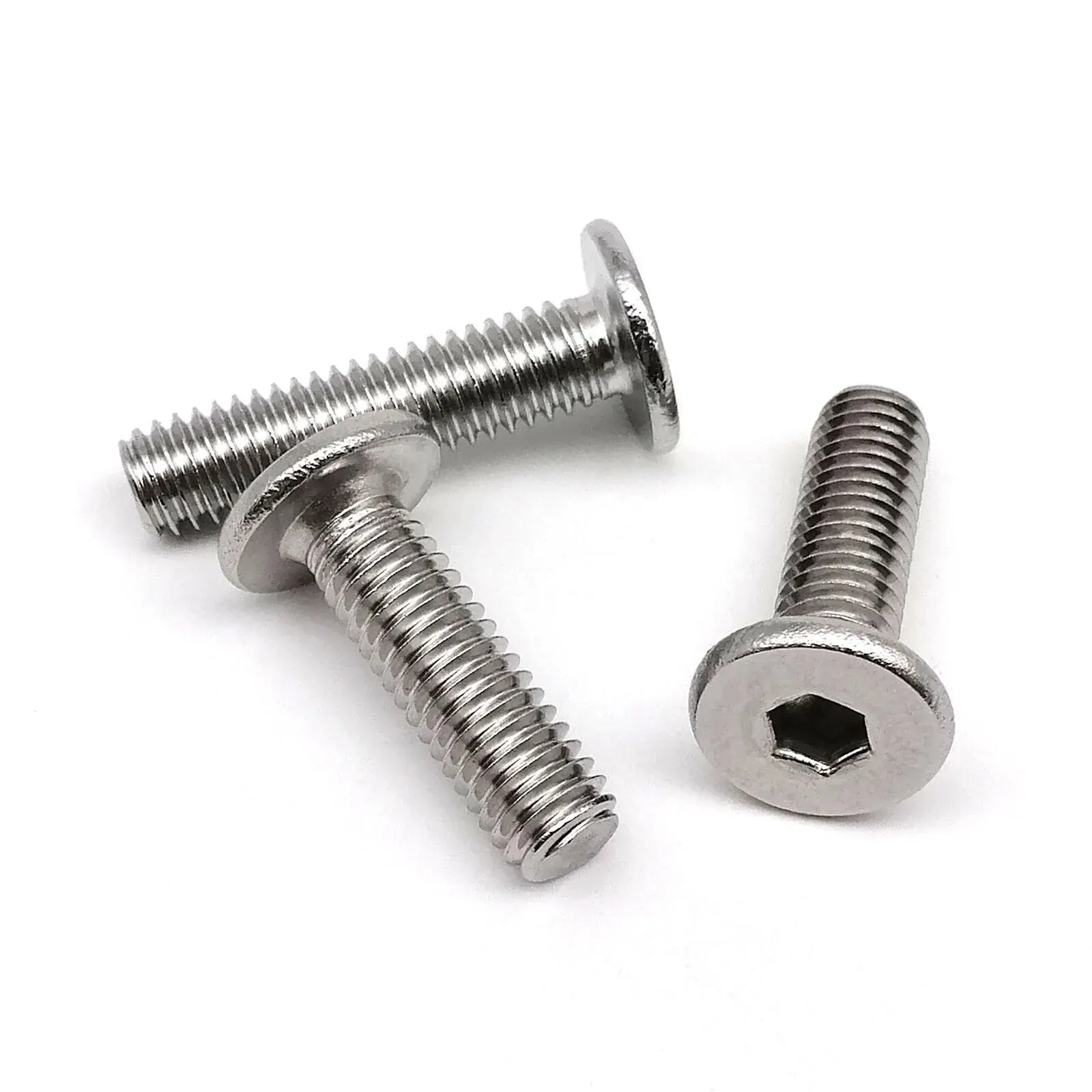 Hex Socket Wafer Screws | A2-70 Stainless Steel | Ultra-Thin M2-M8 Bolts - Thumbnail 3