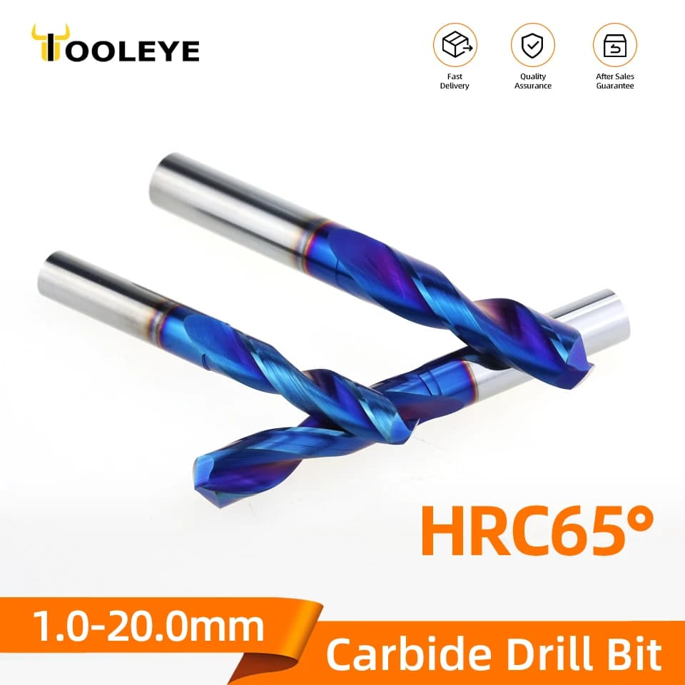 Tungsten Carbide Drill Bit Set | HRC65 Hardness | For CNC & Lathe Steel Drilling | 0.5-20.0mm - Thumbnail 2