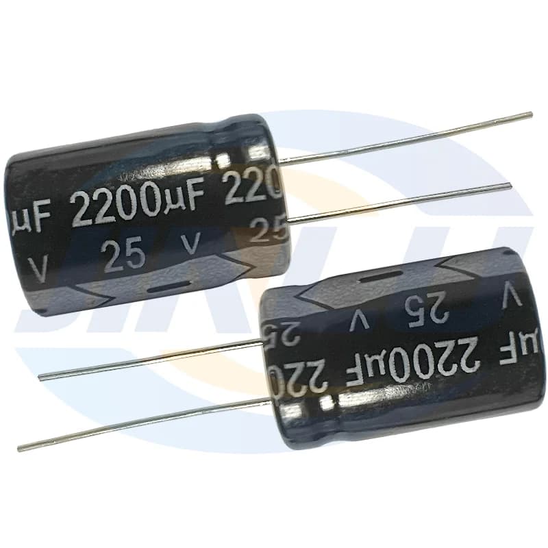 Professional-Grade 2200µF 25V Electrolytic Capacitor | 13x20mm | High-Temp Stability - Thumbnail 3