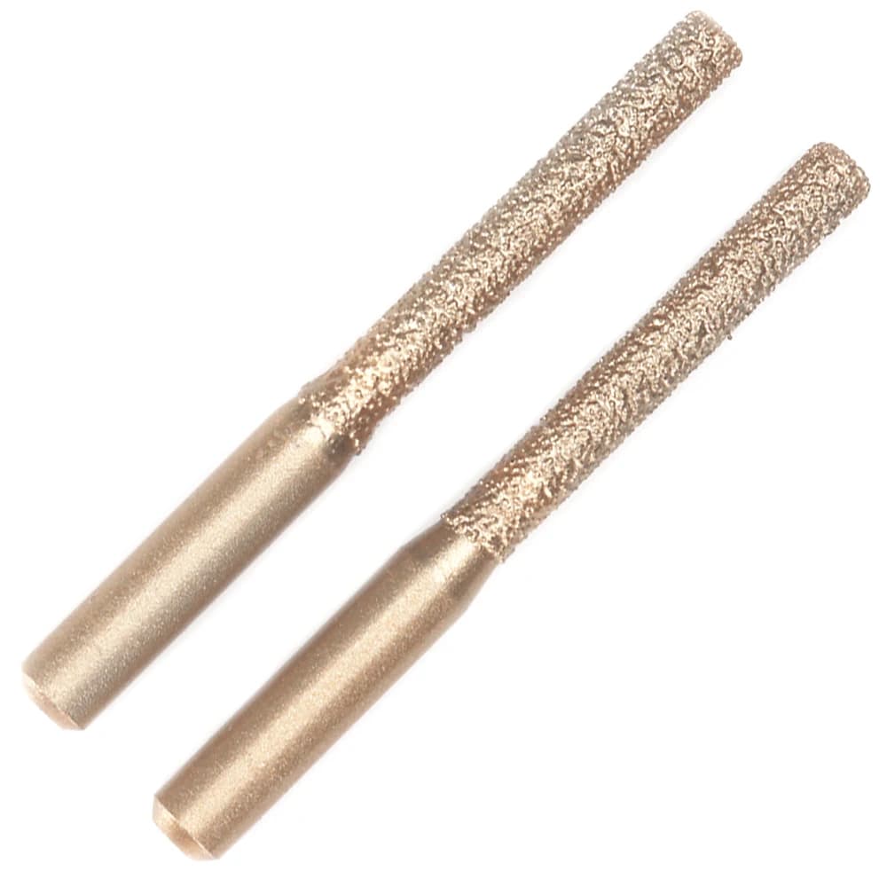 Golden brazed diamond router bits for marble, stone, and granite engraving. Straight shank milling cutter for carving and rotation tools.