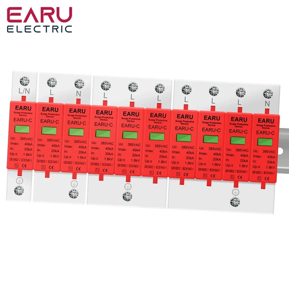 Surge Protector for Home & Office | 40kA-60kA Capacity | 1 to 4 Pole Low Voltage SPD - Thumbnail 6