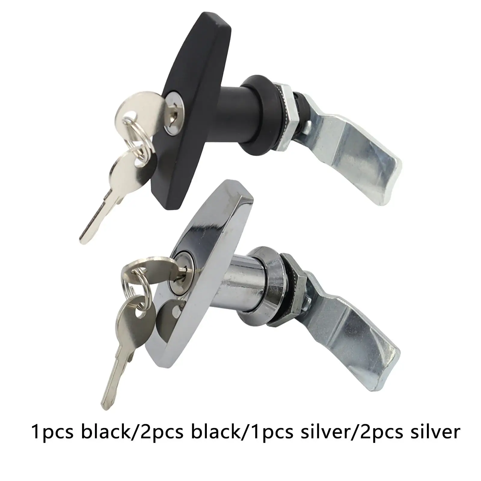 T-Handle Lock | Anti-Theft & Rust Proof | Garage Door, RV Toolbox, Industrial Cabinet - Thumbnail 2