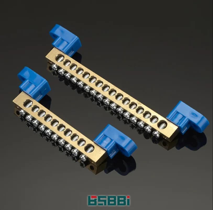 Grounding Bar | 6 x 9 Copper Bus Bar | 4-12 Hole Terminal Block for Electrical Panel - Thumbnail 5
