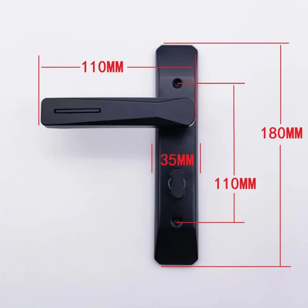 Heavy-Duty Keyless Door Handle Lock | Metal Single Tongue | Thickened Security Bathroom & Household Hardware - Thumbnail 6