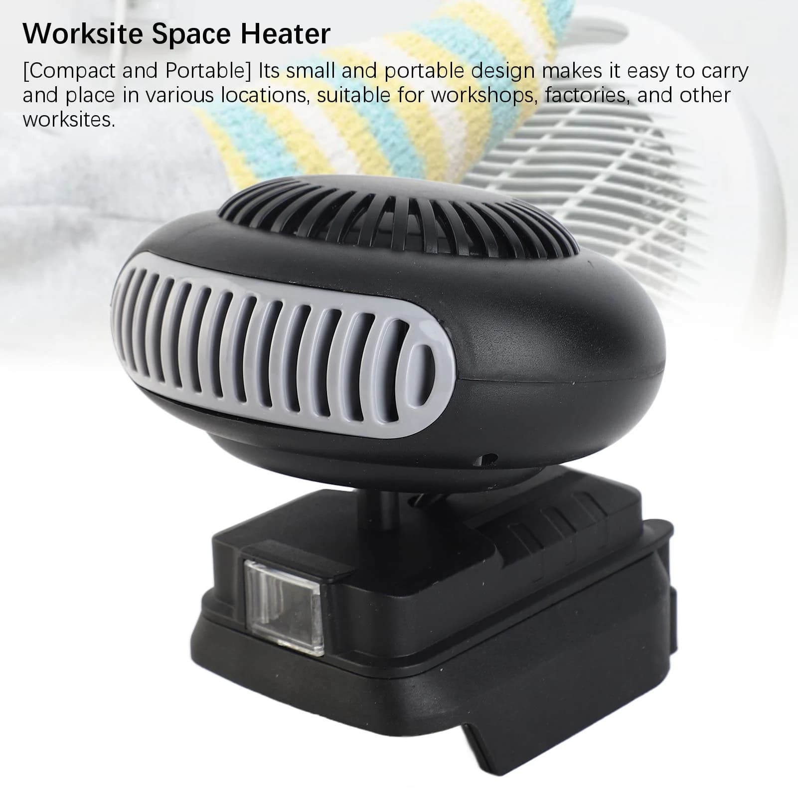 Workshop Heater | 18V Cordless & 170W Power | Quiet, Versatile Space Heating - Thumbnail 5
