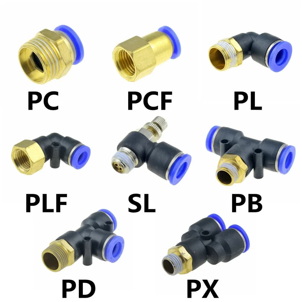 Pneumatic Quick-Connect Fittings | 6-12mm Hose to 1/8-1/2 NPT | Air Compressor Adapter Kit - Thumbnail 2