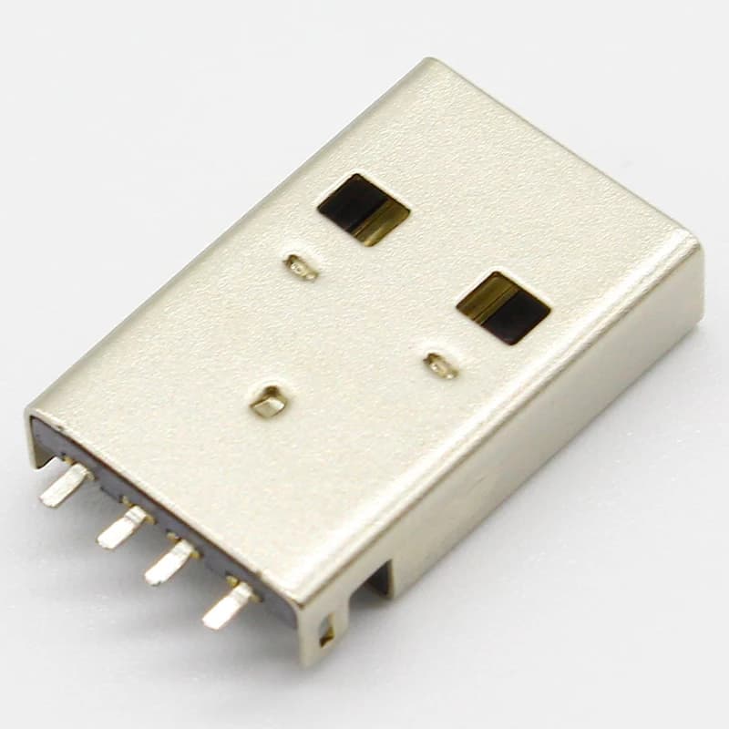 USB 2.0 A-Male SMT Connectors | 10-Pack for Data & Charging | G49 Series - Thumbnail 4