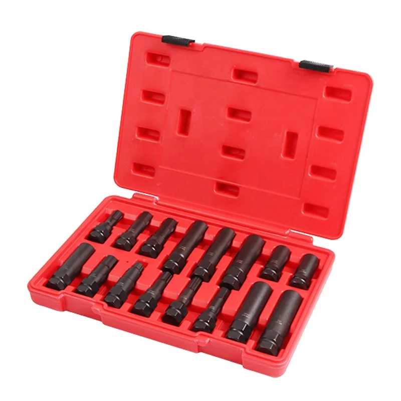 16Pc Wheel Lock Removal Kit | Master Lock Nut Key Set | Automotive Lug Nut Tool - Thumbnail 5