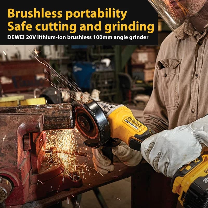 DEWALT DCG406 Brushless Angle Grinder | 4-1/2 Metal Cutting | Recoil Brake & Maglev Motor - Thumbnail 4