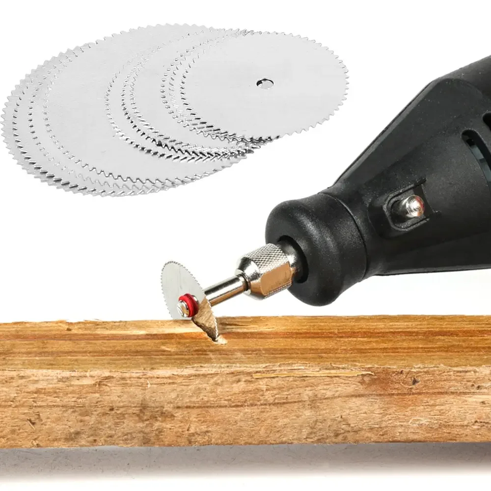 11PCS Set Mini Circular Saw Blade Stainless Steel Cutting Disc Wood Cutting Wheel For Rotary Tool Electric Tool - Thumbnail 2