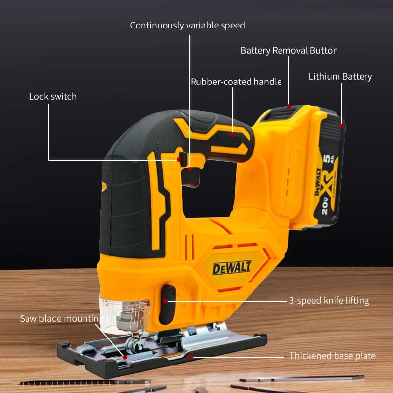 DeWalt 20V MAX Cordless Jigsaw | Brushless Motor | 3000 RPM for Precision Woodworking - Thumbnail 6