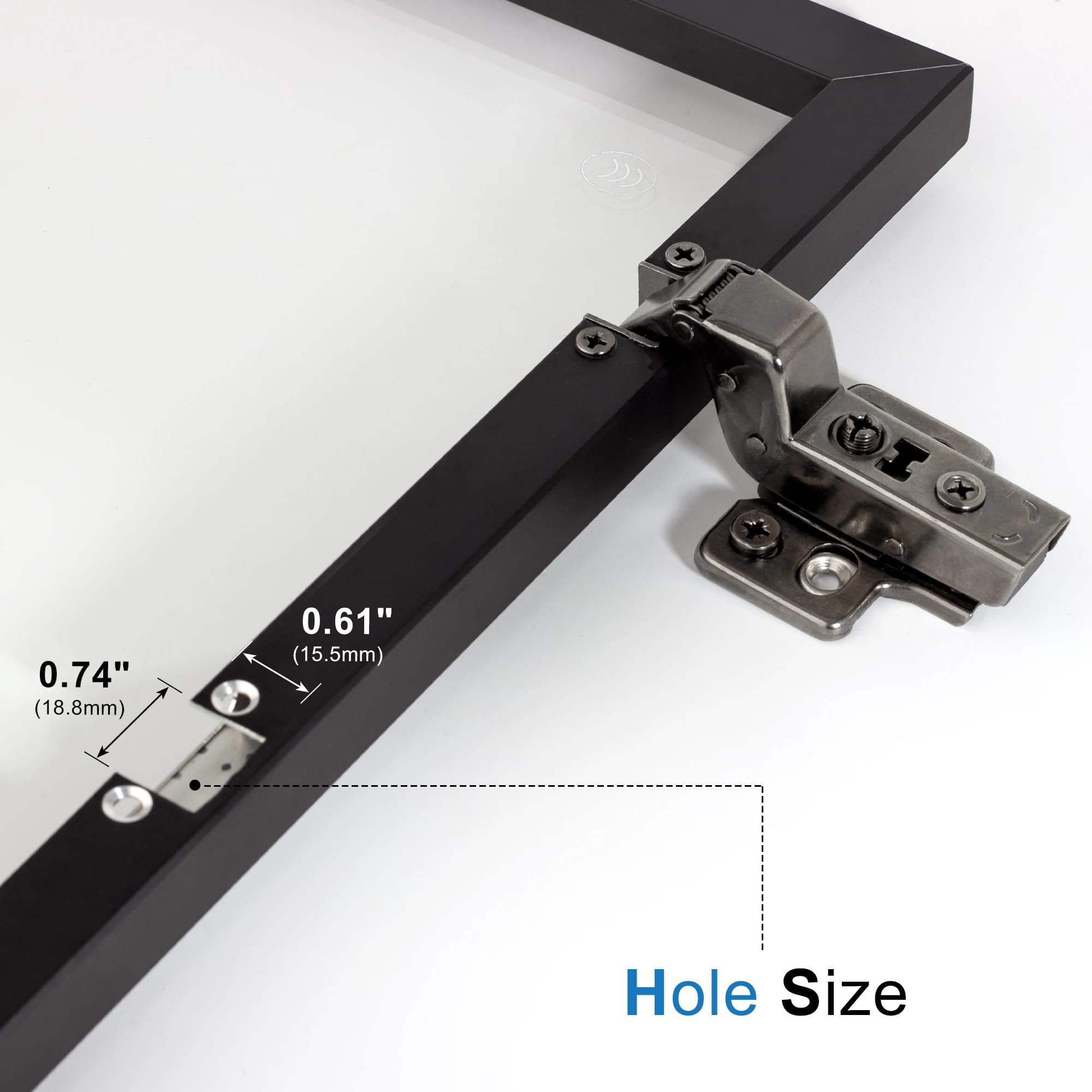 Glass Door Hinges | Aluminum Frame with Hydraulic Damper | Soft Close Cabinet Hardware - Thumbnail 4