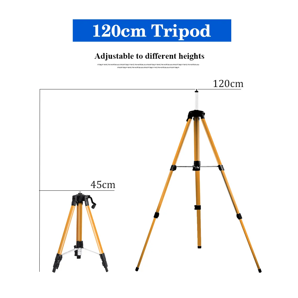 Level Tripod | 1.2M/1.5M Adjustable Height | 5/8 Metal Bracket - Thumbnail 4