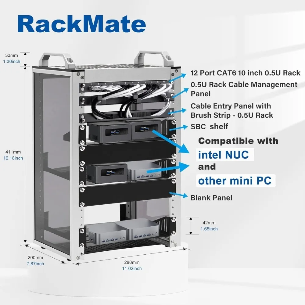 10 inch Server Rack for Network, Servers, Audio, and Video Equipment - Thumbnail 3