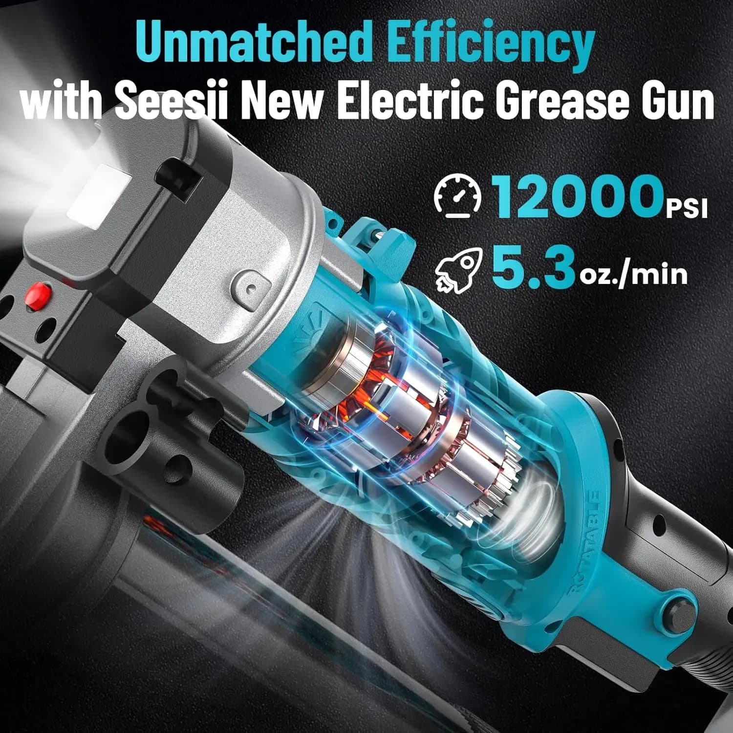 Makita 18V Cordless Grease Gun | 12,000 PSI High-Pressure Lubricator | 5.3oz/min Flow Rate - Thumbnail 3