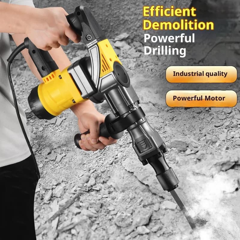 Heavy-Duty Demolition Hammer | 110V/220V Industrial-Grade Concrete Breaker - Thumbnail 2