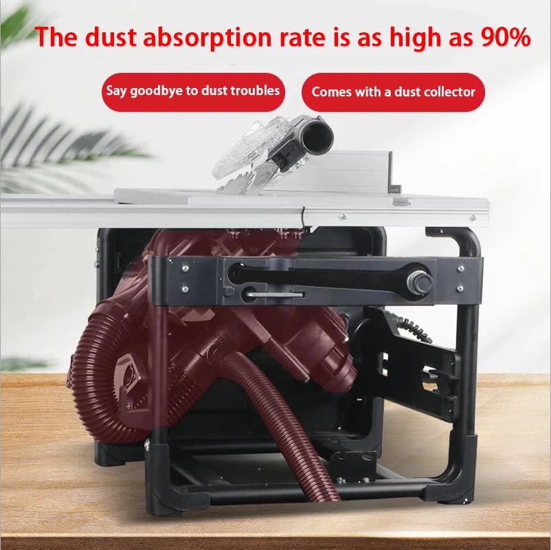 10-Inch Table Saw | Precision Sliding Miter Saw for Woodworking | Dust-Free Composite Cuts - Thumbnail 2
