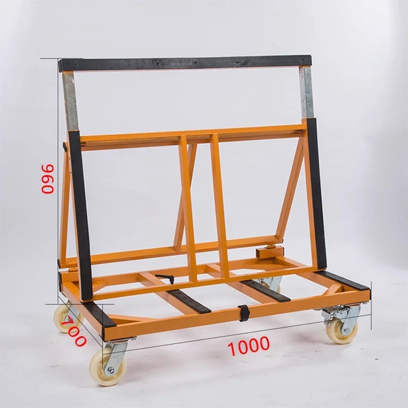 Glass & Door Transport Cart | Heavy-Duty Silent Wheels | Foldable & Retractable Design - Thumbnail 2