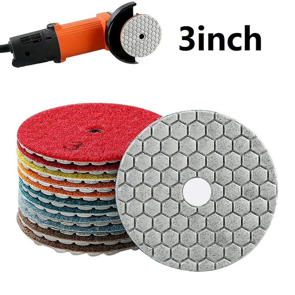 3-Inch Diamond Polishing Pad | Flexible Resin Disc for Marble, Granite & Quartzite - Thumbnail 4