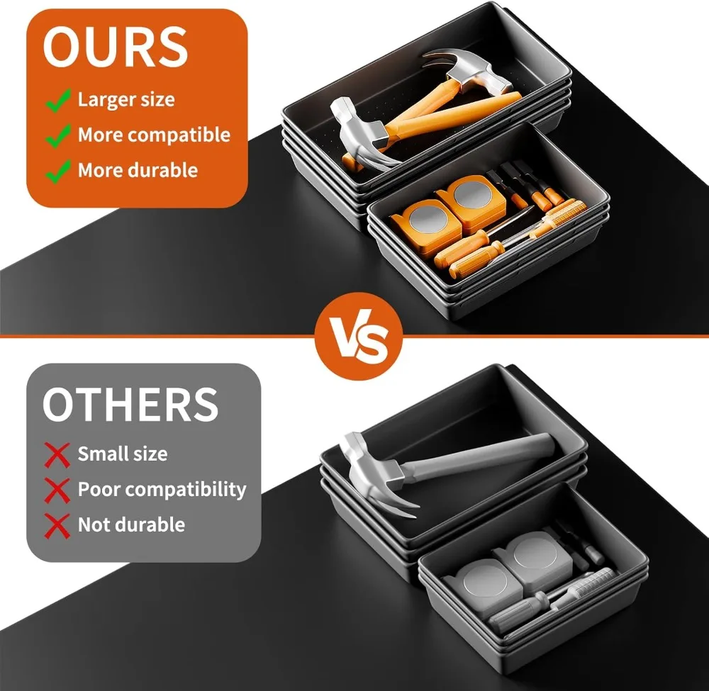 Toolbox Tray Organizers | Shallow Drawer Dividers | Customizable Tool Storage Bins - Thumbnail 5