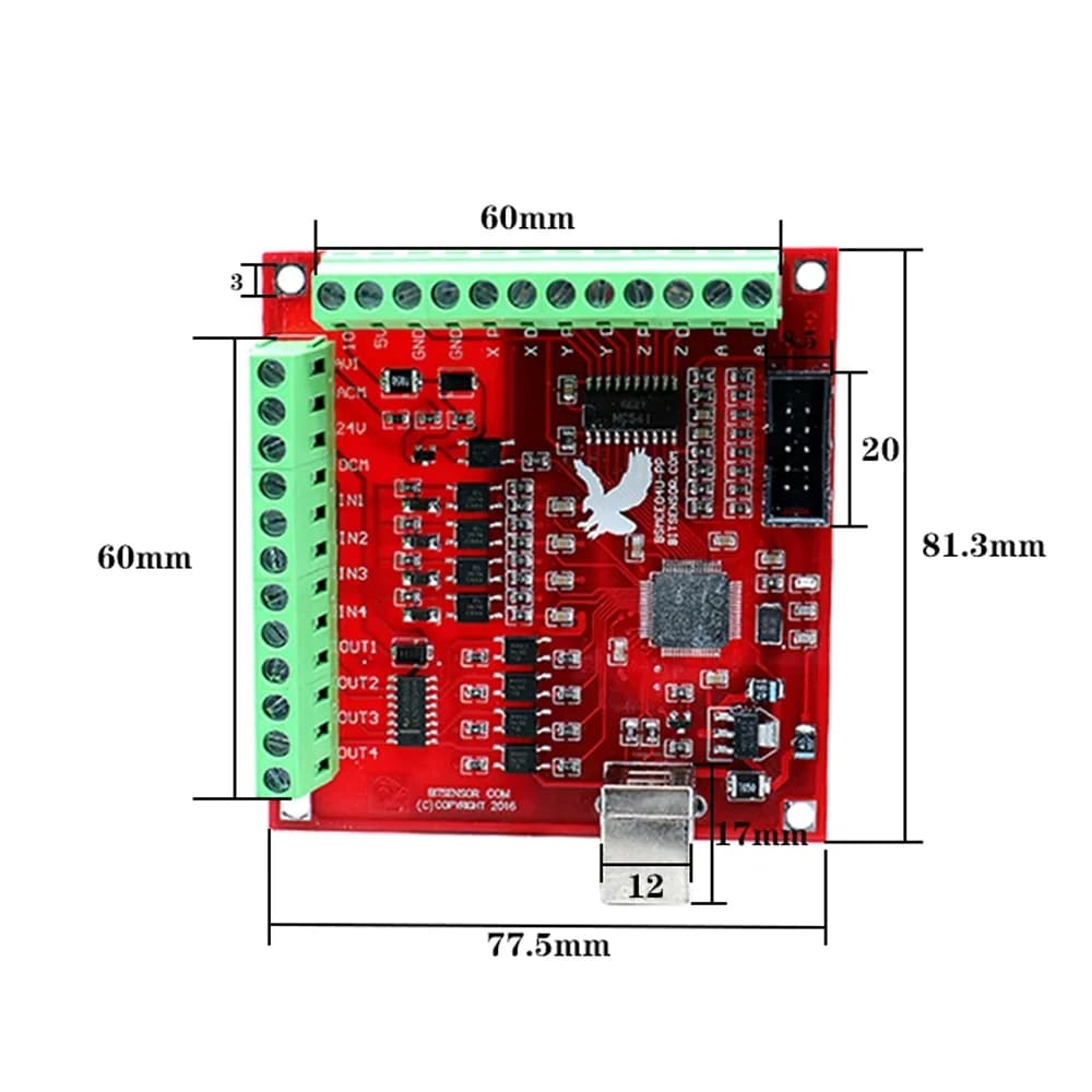 4-Axis CNC Motion Controller | MACH3 USB Interface | 100kHz for Engraving & Milling Machines - Thumbnail 4